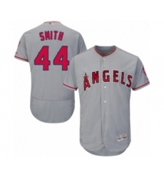 Men's Los Angeles Angels of Anaheim #44 Kevan Smith Grey Road Flex Base Authentic Collection Baseball Player Jersey
