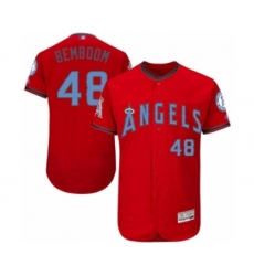 Men's Los Angeles Angels of Anaheim #48 Anthony Bemboom Authentic Red 2016 Father's Day Fashion Flex Base Baseball Player Jersey