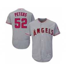 Men's Los Angeles Angels of Anaheim #52 Dillon Peters Grey Road Flex Base Authentic Collection Baseball Player Jersey