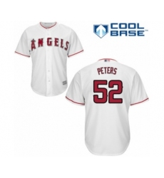 Youth Los Angeles Angels of Anaheim #52 Dillon Peters Authentic White Home Cool Base Baseball Player Jersey