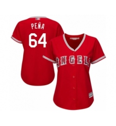Women's Los Angeles Angels of Anaheim #64 Felix Pena Authentic Red Alternate Cool Base Baseball Player Jersey