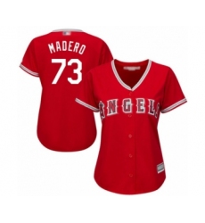 Women's Los Angeles Angels of Anaheim #73 Luis Madero Authentic Red Alternate Cool Base Baseball Player Jersey