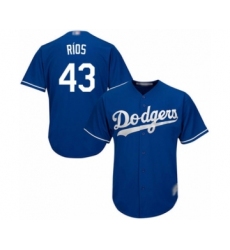 Youth Los Angeles Dodgers #43 Edwin Rios Authentic Royal Blue Alternate Cool Base Baseball Player Jersey