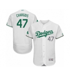 Men's Los Angeles Dodgers #47 J.T. Chargois White Celtic Flexbase Authentic Collection Baseball Player Jersey