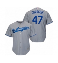 Youth Los Angeles Dodgers #47 J.T. Chargois Authentic Grey Road Cool Base Baseball Player Jersey