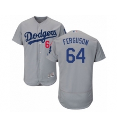 Men's Los Angeles Dodgers #64 Caleb Ferguson Gray Alternate Flex Base Authentic Collection Baseball Player Jersey