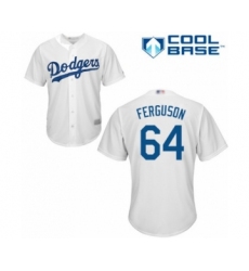 Youth Los Angeles Dodgers #64 Caleb Ferguson Authentic White Home Cool Base Baseball Player Jersey