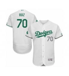 Men's Los Angeles Dodgers #70 Keibert Ruiz White Celtic Flexbase Authentic Collection Baseball Player Jersey