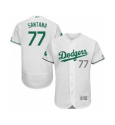 Men's Los Angeles Dodgers #77 Dennis Santana White Celtic Flexbase Authentic Collection Baseball Player Jersey