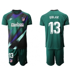 Atletico Madrid #13 Oblak Green Goalkeeper Soccer Club Jersey