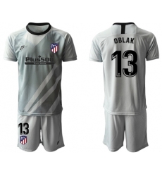 Atletico Madrid #13 Oblak Grey Goalkeeper Soccer Club Jersey
