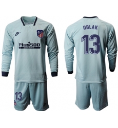 Atletico Madrid #13 Oblak Third Long Sleeves Soccer Club Jersey