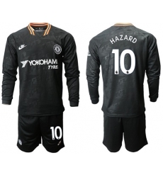Chelsea #10 Hazard Third Long Sleeves Soccer Club Jersey
