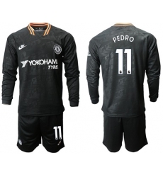 Chelsea #11 Pedro Third Long Sleeves Soccer Club Jersey