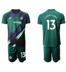 Chelsea #13 Caballero Green Goalkeeper Soccer Club Jersey