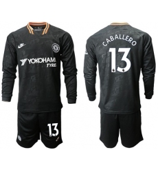Chelsea #13 Caballero Third Long Sleeves Soccer Club Jersey