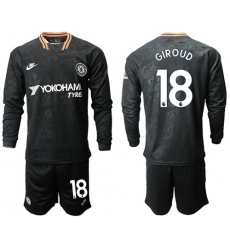 Chelsea #18 Giroud Third Long Sleeves Soccer Club Jersey