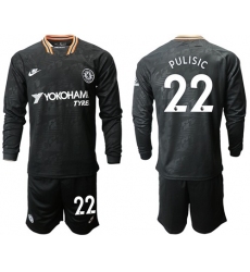 Chelsea #22 Pulisic Third Long Sleeves Soccer Club Jersey