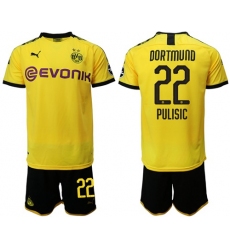Dortmund #22 Pulisic Home Soccer Club Jersey