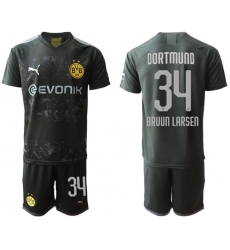 Dortmund #34 Bruun Larsen Away Soccer Club Jersey