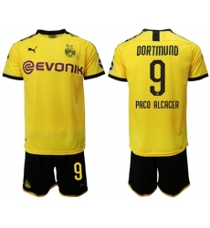 Dortmund #9 Paco Alcacer Home Soccer Club Jersey