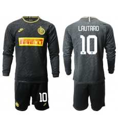 Inter Milan #10 Lautaro Third Long Sleeves Soccer Club Jersey