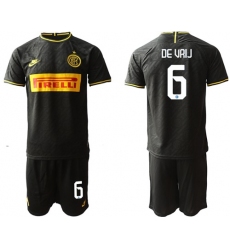 Inter Milan #6 De Vrij Third Soccer Club Jersey