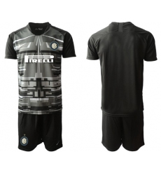 Inter Milan Blank Black Goalkeeper Soccer Club Jersey