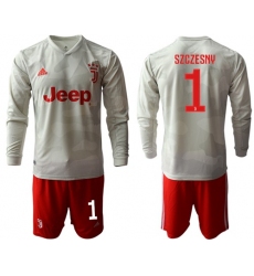 Juventus #1 Szczesny Away Long Sleeves Soccer Club Jersey
