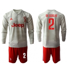Juventus #2 De Sciglio Away Long Sleeves Soccer Club Jersey