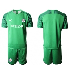 Manchester City Blank Green Goalkeeper Soccer Club Jersey