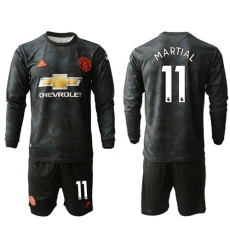 Manchester United #11 Martial Third Long Sleeves Soccer Club Jersey