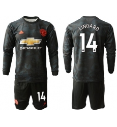 Manchester United #14 Lingard Third Long Sleeves Soccer Club Jersey