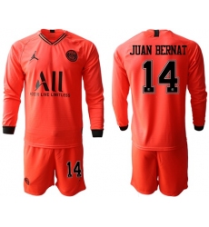 Paris Saint-Germain #14 Juan Bernat Red Jordan Long Sleeves Soccer Club Jersey