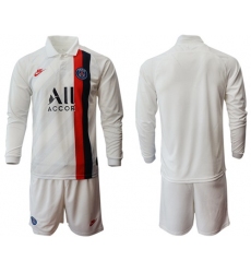 Paris Saint-Germain Blank Away Long Sleeves Soccer Club Jersey