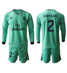 Real Madrid #2 Carvajal Third Long Sleeves Soccer Club Jersey