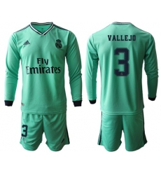 Real Madrid #3 Vallejo Third Long Sleeves Soccer Club Jersey