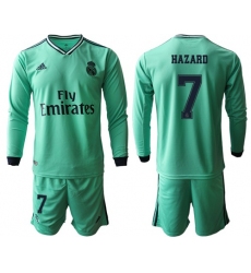 Real Madrid #7 Hazard Third Long Sleeves Soccer Club Jersey