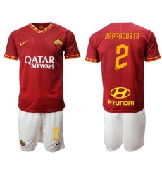 Roma #2 Zappacosta Red Home Soccer Club Jersey