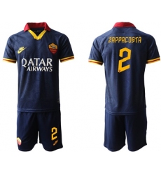 Roma #2 Zappacosta Third Soccer Club Jersey