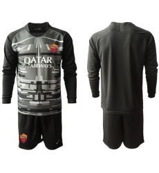 Roma Blank Black Goalkeeper Long Sleeves Soccer Club Jersey