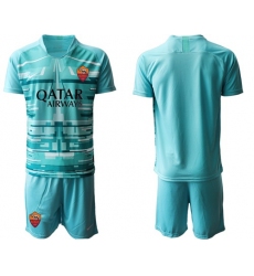 Roma Blank Blue Goalkeeper Soccer Club Jersey