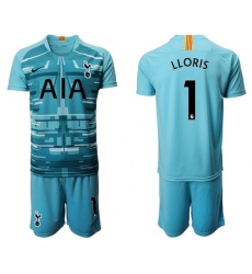 Tottenham Hotspur #1 Lloris Light Blue Goalkeeper Soccer Club Jersey