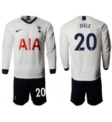 Tottenham Hotspur #20 Dele Home Long Sleeves Soccer Club Jersey