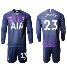 Tottenham Hotspur #23 Eriksen Away Long Sleeves Soccer Club Jersey