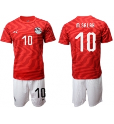 Egypt #10 M.Salah Red Home Soccer Country Jersey