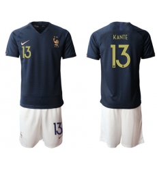 France #13 Kante Home Soccer Country Jersey