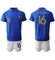 France #16 Mandanda 100th Anniversary Edition Soccer Country Jersey