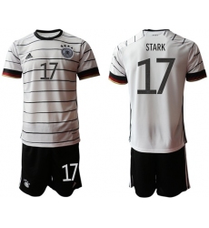 Germany #17 Stark White Home Soccer Country Jersey
