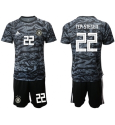 Germany #22 Ter Stegen Black Goalkeeper Soccer Country Jersey